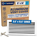 Aluminum 1-Way Air Supply Vent Register 8x14 Wall Ceiling HVAC Cover Quiet by ACLAMINAIRE