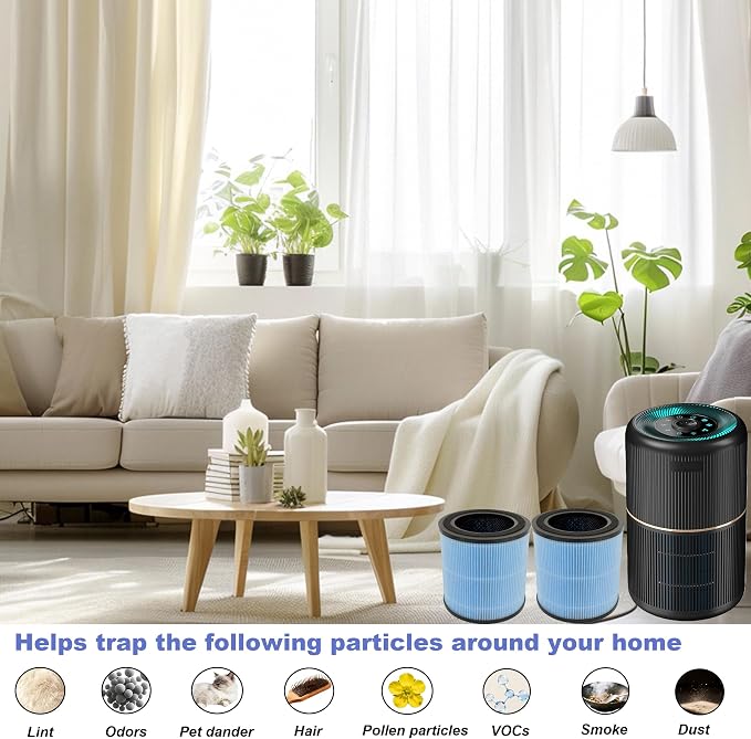4 Pack AP0601 Compatible with AIRTOK Air Puri-fier Replacement Filter, 4-in-1 - Image 4