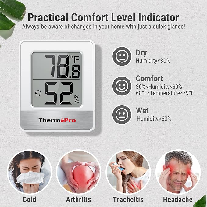 TempPro TP49 Digital Hygrometer Indoor Thermometer Humidity Meter Room - Image 3