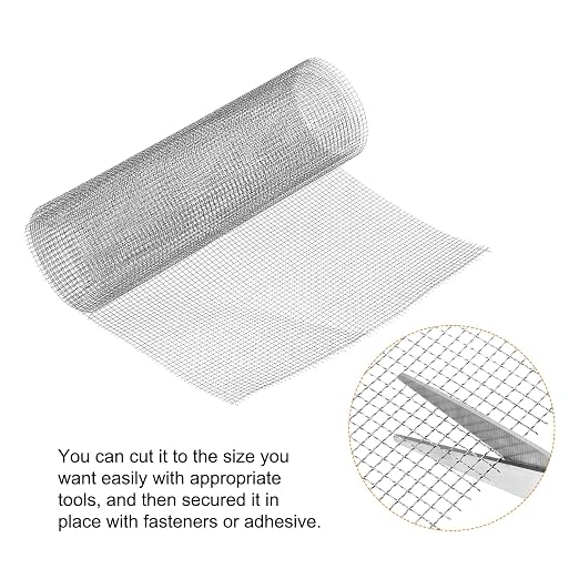 PATIKIL 304 Stainless Steel Wire Mesh Screen, 5 Mesh Woven Air Vent Filter Mesh - Image 4
