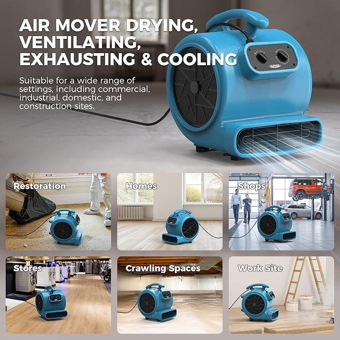 ALORAIR 3000 CFM Air Mover Blower Fan - Image 7