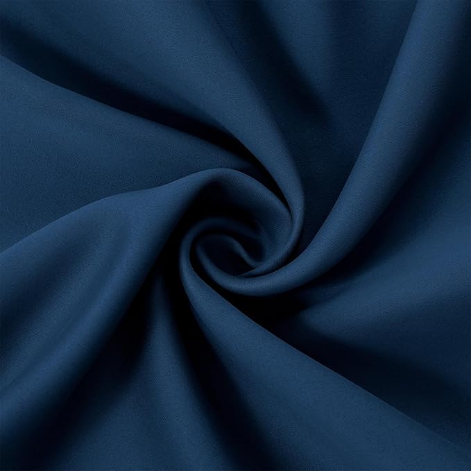 LEMOMO Navy Thermal Blackout Curtains/38 x 84 Inch/Set of 2 Panels Room Darkening Curtains for Bedroom