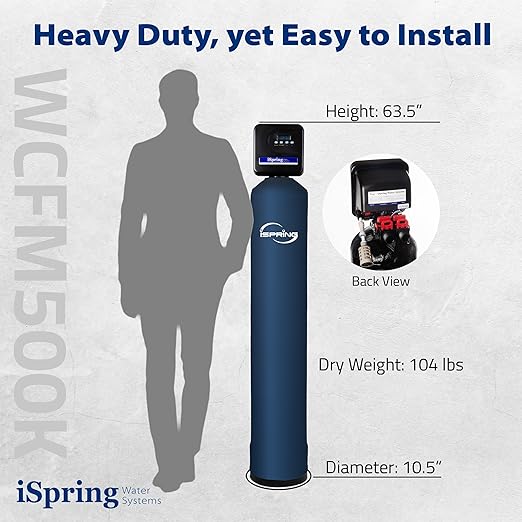 iSpring WCFM400K Whole House Iron and Manganese Water Filter System, Digital - Image 5