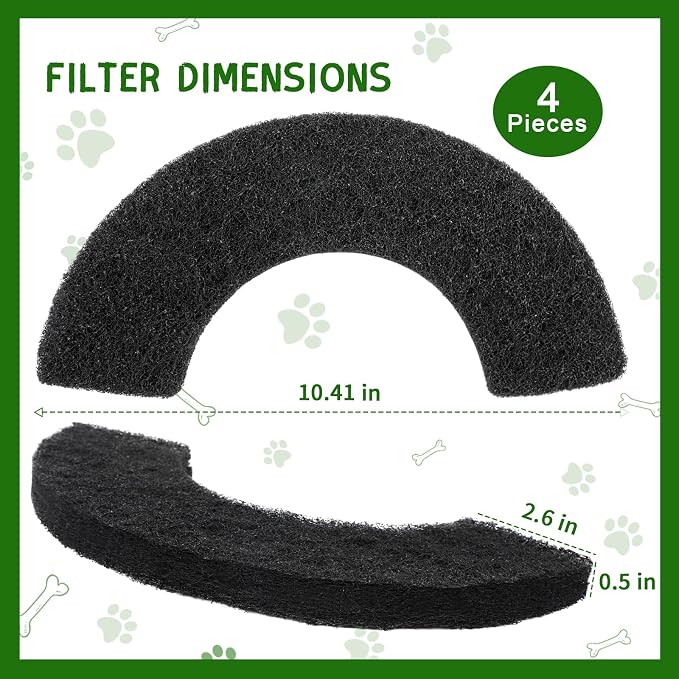 4 Pack 0.5" Thickened Activated Carbon Filters Compatible - Image 7
