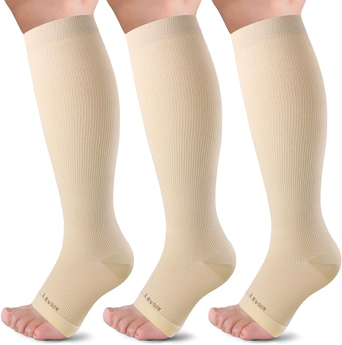 LEVSOX Open Toe Compression Socks by Levsox