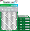 Filterbuy 16x30x2 Air Filter MERV 8 Essential Dust & Allergy Defense, by Filterbuy