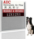 AUC Metal Washable Electrostatic Furnace Air Filter 1 inch, Aluminum Reusable by AUC