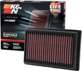 K&N High-Flow Original Lifetime Engine Air Filter: Increase Power: Premium by KNEngineeringInc