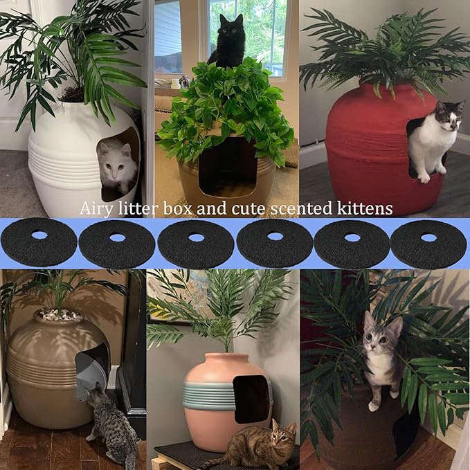 PurifyLogix Cat Litter Box Replacement Carbon Charcoal Filters Compatible - Image 7