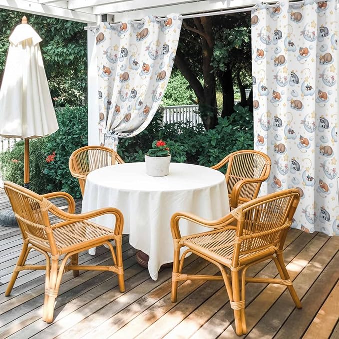 Cartoon Animals Outdoor Curtains - Image 4
