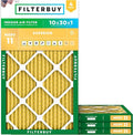 Filterbuy 10x30x1 Air Filter MERV 11 Superior Pet & Allergy Defense, by Filterbuy