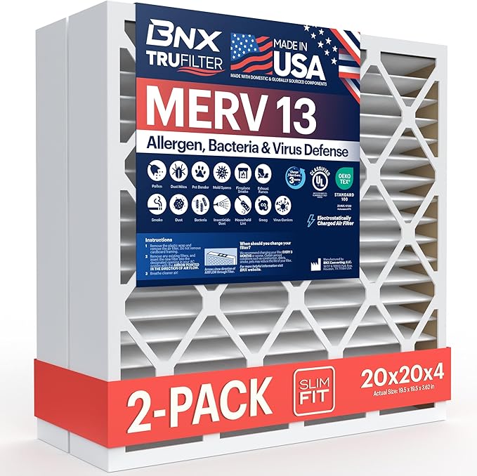 BNX TruFilter 20x20x4 MERV 13 Air Filter by BNX
