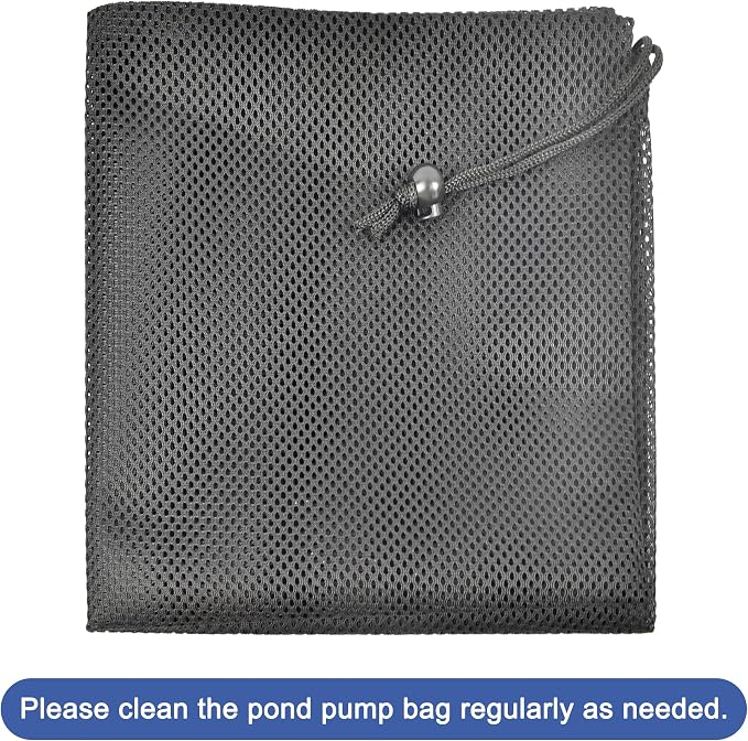 CONQUERALL 18.5x18.5inch Large Pond Filter Bag Black Polyester Media Mesh Bag - Image 6