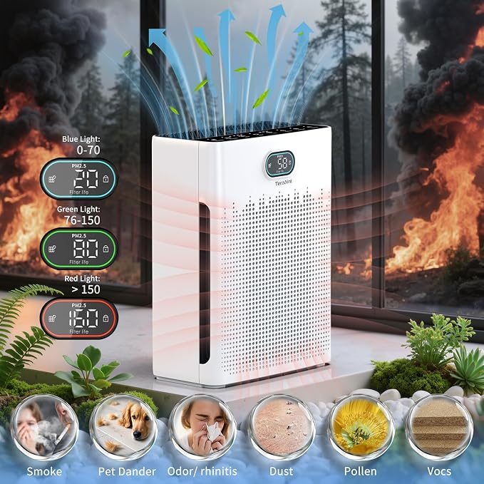 Air Purifiers for Home, PM 2.5 Air Quality Monitor Cover Up to 2200 Ft² - Image 4