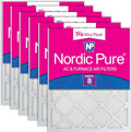 Nordic Pure 16x25x1 Tru Mini Pleat MERV 8 AC Furnace Air Filters 6 Pack | by NordicPure