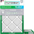 Filterbuy 19x20x1 Air Filter MERV 8 Essential Dust & Allergy Defense, by Filterbuy