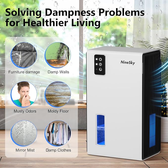 NineSky Dehumidifiers for Home, 1000 Sq.Ft Dehumidifier - Image 6