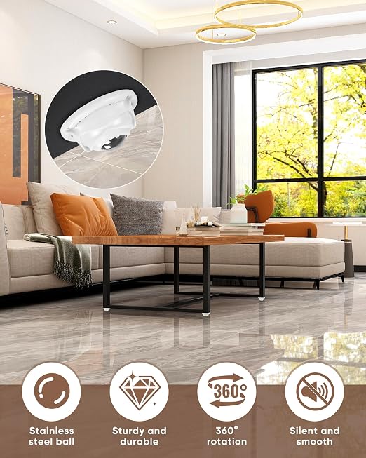 8 Pack Self Adhesive Caster Wheels - Image 4