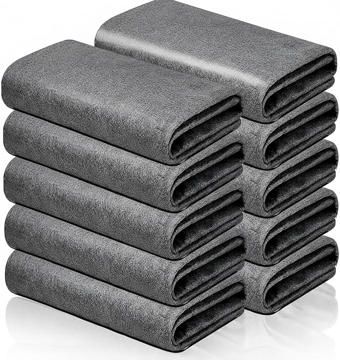 10 Pack Microfiber Cleaning Cloths, Thickened Streak Free & Lint Free Glass by MUAECH%E2%80%94%E2%80%94MakeUAnElegantHOME