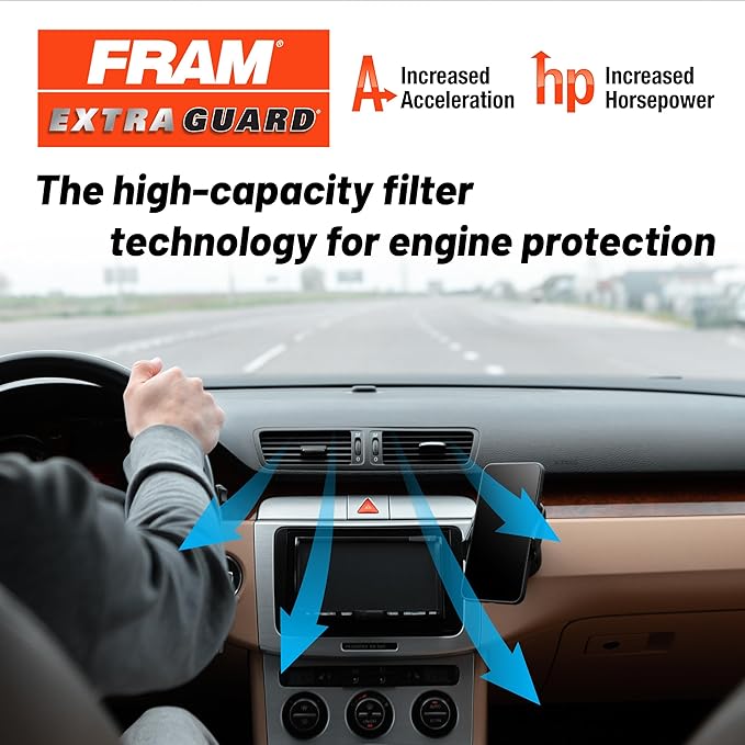 FRAM Extra Guard Rectangular Panel Engine Air Filter Replacement, Easy Install - Image 2