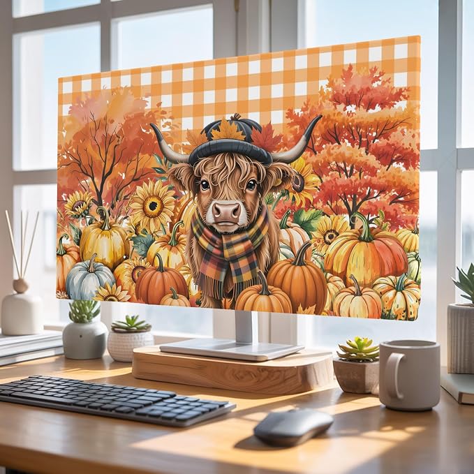 Scottish Highland Cow Indoor TV Cover, Elastic TV Screen Protector Country - Image 4