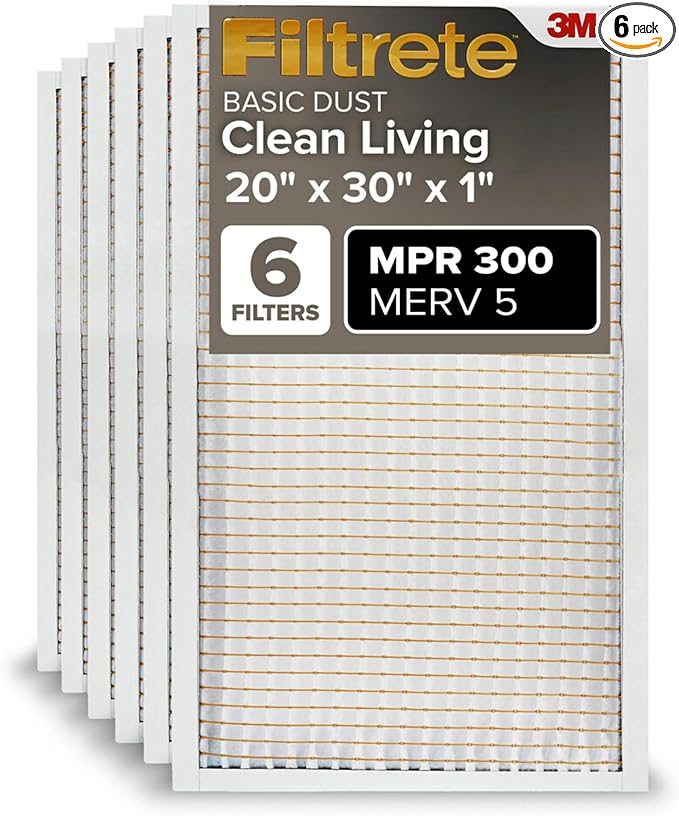 Filtrete 20x30x1 Air Filter MERV 5, MPR 300 Basic Dust Defense, Pleated by Unknown