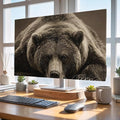Rustic Brown Grizzly Bear Indoor TV Cover, Elastic TV Screen Protector Abstract by Unknown