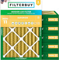 Filterbuy 18x20x4 Air Filter MERV 11 Superior Pet & Allergy Defense, by Filterbuy