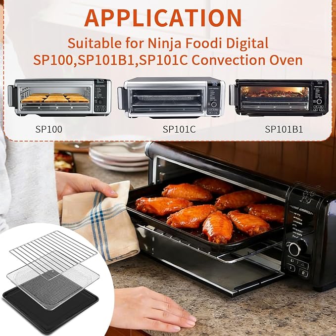GCQ 3PCS Air Fryer Accessories for Ninja Foodi SP100 SP101 Digital Air Fryer - Image 3
