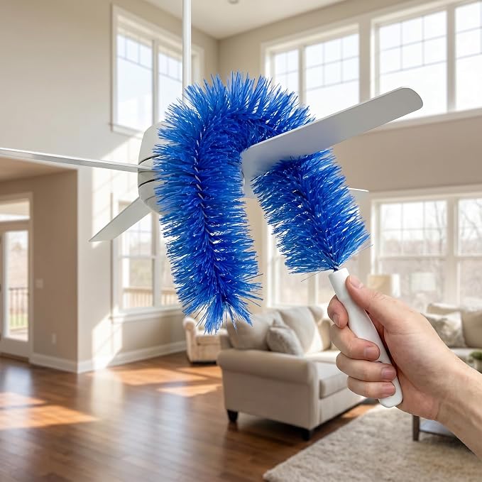 2026 Flexible Microfiber Fan Duster, Bendable Crevice Brush - Image 4
