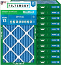 Filterbuy 16x25x2 Air Filter MERV 13 Optimal Smoke & Allergy Defense, by Filterbuy