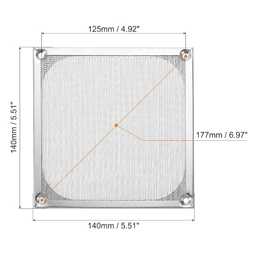 PATIKIL 140mm Computer Fan Filter Grill - Image 2