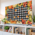 Thanksgiving Autumn Orange Pumpkins Indoor TV Cover, Elastic TV Screen by Unknown