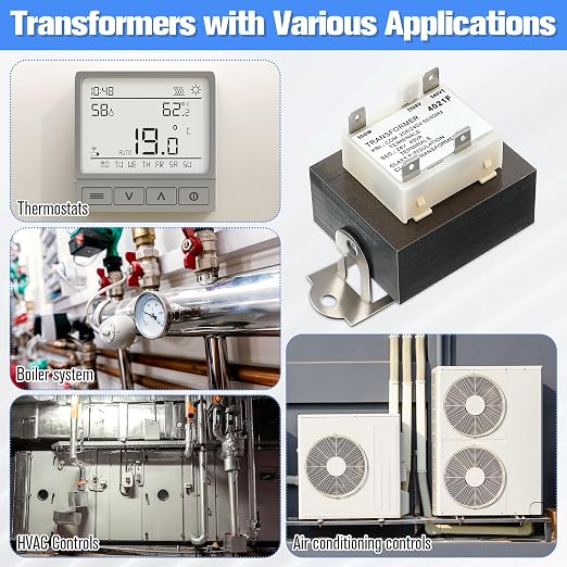 2 Pack 240V to 24V Transformer Secondary 24V, 0130M00138S 40VA Transformer - Image 6