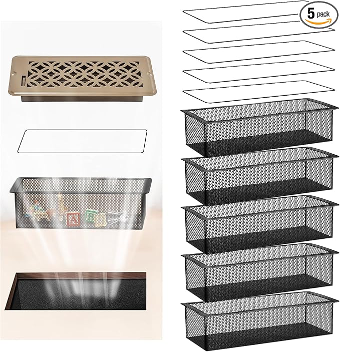 5Pack Floor Vent Screen Net 6''x10'', Floor Air Vent Cover Screen by Welcometommfsf