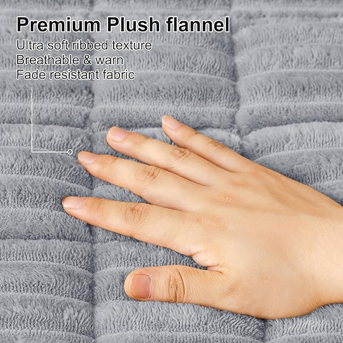 Smiry Couch Cover for Dogs Washable, Non Slip Fuzzy Pet Couch Covers for 3 Cushion Sofa Pet Friendly, Thick Soft Sofa Slipcovers Cushion Protector (Grey, 27.6" x 27.6")