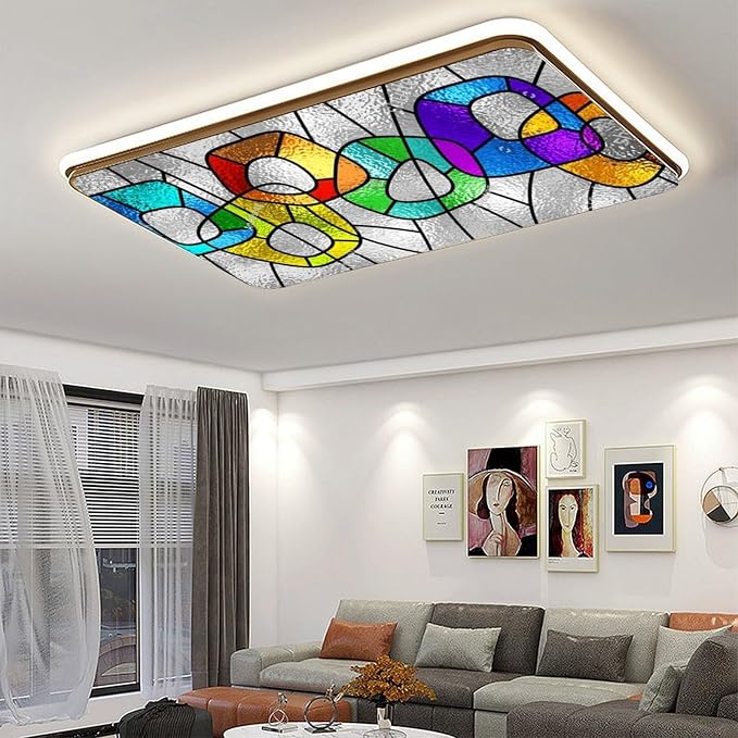 2 Pack Stained Glass Fluorescent Light Cover - Image 4