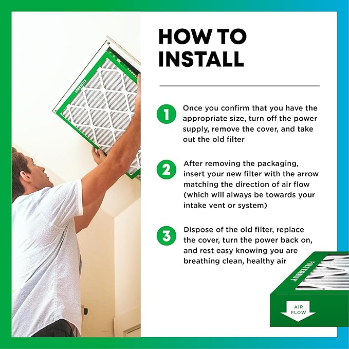 Filterbuy 16x25x4 Air Filter MERV 8 Essential Dust & Allergy Defense, - Image 5
