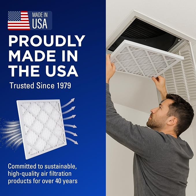 20x25x1 Air Filters, MERV 8 Pleated HVAC AC Furnace Filter Replacement - Image 6