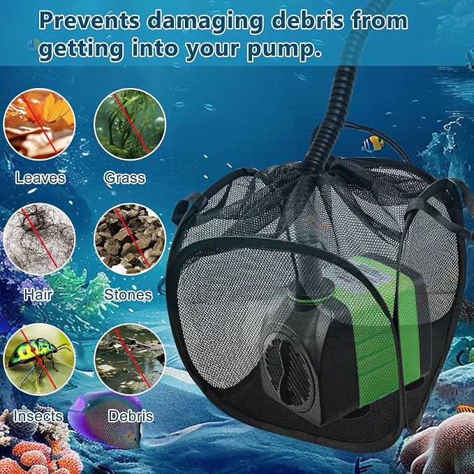 1Pcs Pop Up Pond Filter Bag 10inch Stainless Steel Wire Water Pump Barrier Box - Image 7