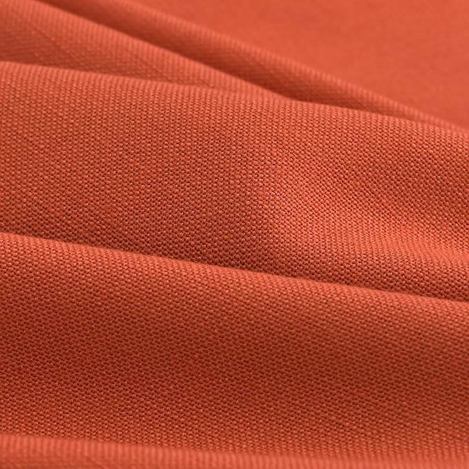 Nanspring Bright Orange Linen Blend Light Filtering Back Tab Curtains 102 Inches Long, Semi Sheer Privacy Drapes for Living Room & Bedroom, 52x102 inch, 2 Panels