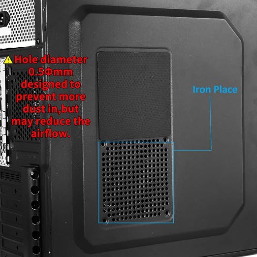 120mm Fan Dust Filter Mesh 4.72inch Magnetic Frame PVC PC Computer Case Fan - Image 7