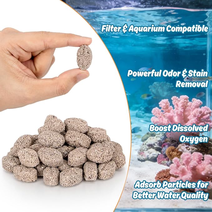 Sukh Biological Filter Media for Aquarium - 425g Original Ore Olive Shape - Image 2