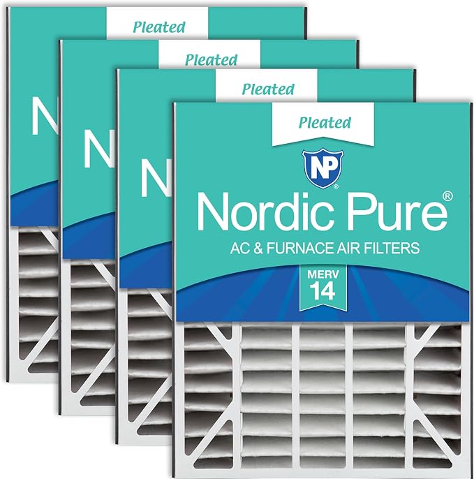 Nordic Pure 20x25x5 Air Bear Replacement 266649-102 MERV 14 Air Filters 4 Pack by NordicPure