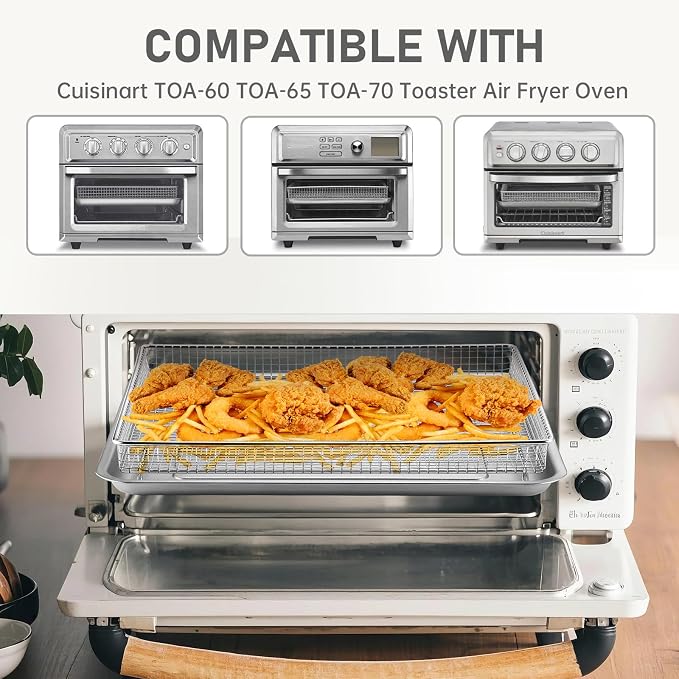 2Pack Air Fryer Accessories Basket and Tray - Image 2
