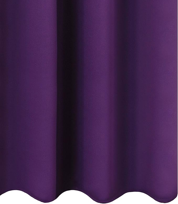 LEMOMO Blackout Curtains 66 x 84 inch/Purple Curtains Set of 2 Panels/Thermal Insulated Room Darkening Bedroom Curtains