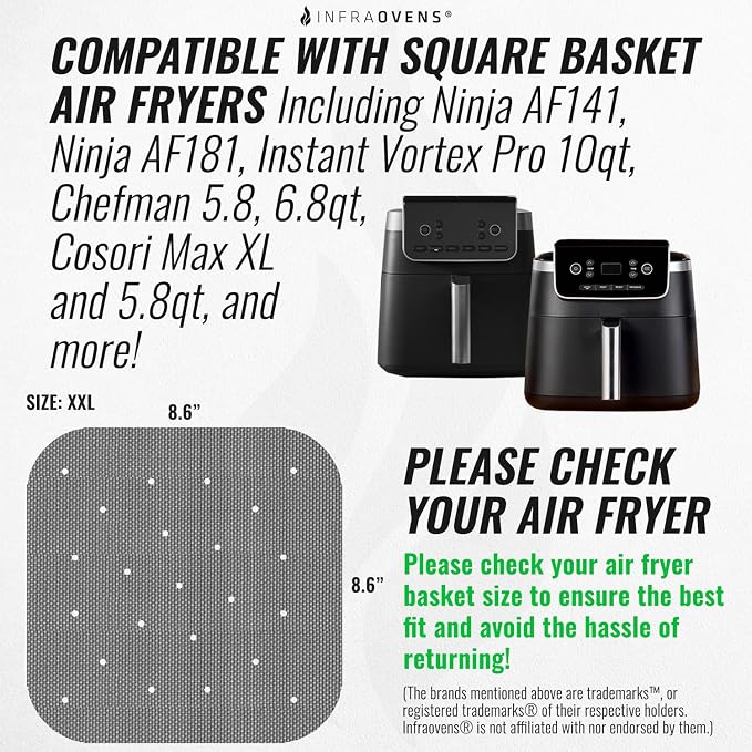 INFRAOVENS Air Fryer Reusable Liners - Image 2