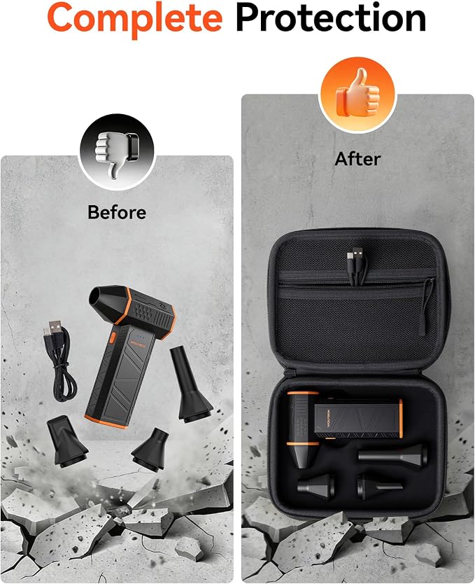 WOLFBOX Hard Carrying Case for MF50 Electric Air Duster, Shockproof Travel - Image 4
