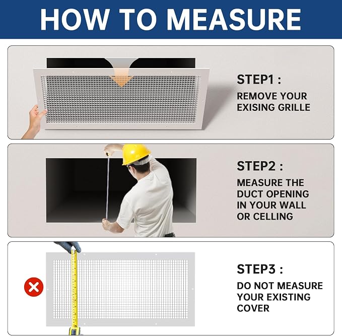 Return Air Grille Fits 14'' x 30'' or 30'' x 14''Duct Opening， Aluminum - Image 4