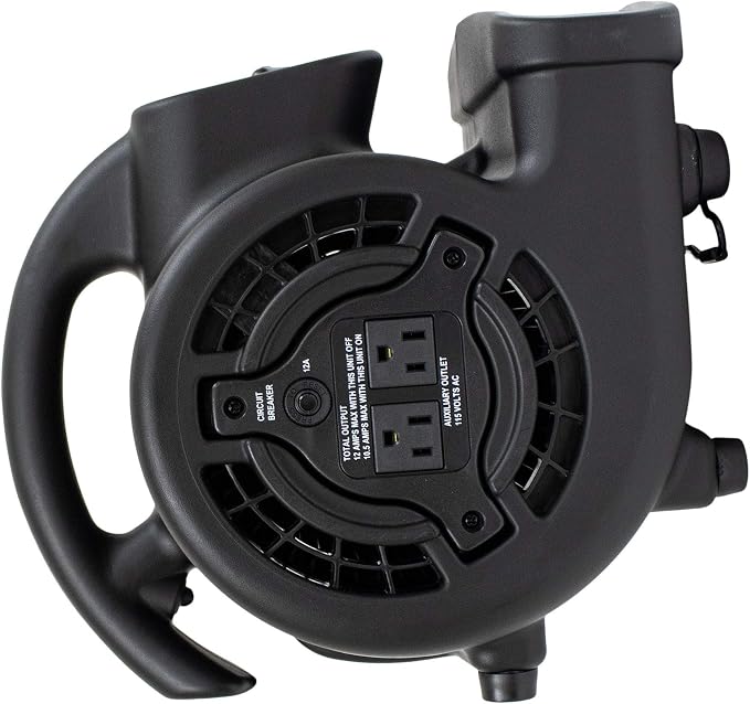 XPOWER P-80A Mini Mighty 138 W 600 CFM Centrifugal Air Mover, Carpet Dryer - Image 3